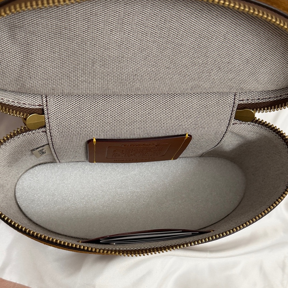 Coach Trail Bag Warm Brown Suede No Straps - Picture 9 of 12